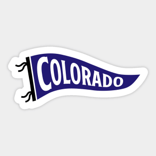 Colorado Pennant - White Sticker